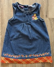 Vintage Disney Winnie the Pooh Bear Piglet Y2K Denim Dress Kids 4T