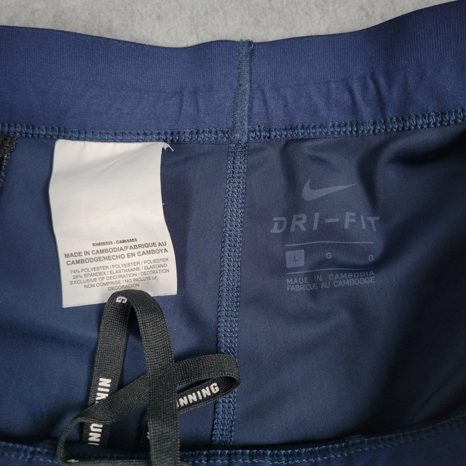 Nike Power Speed Calzas para Correr Hombres Azul Marino Grandes Pantalones Elastizados Gimnasio Atlético Foto 3 de 4