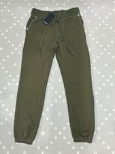 True Religion Men Size S Dark Olive Green/ Kalamata Big T Jogger Pants NWT