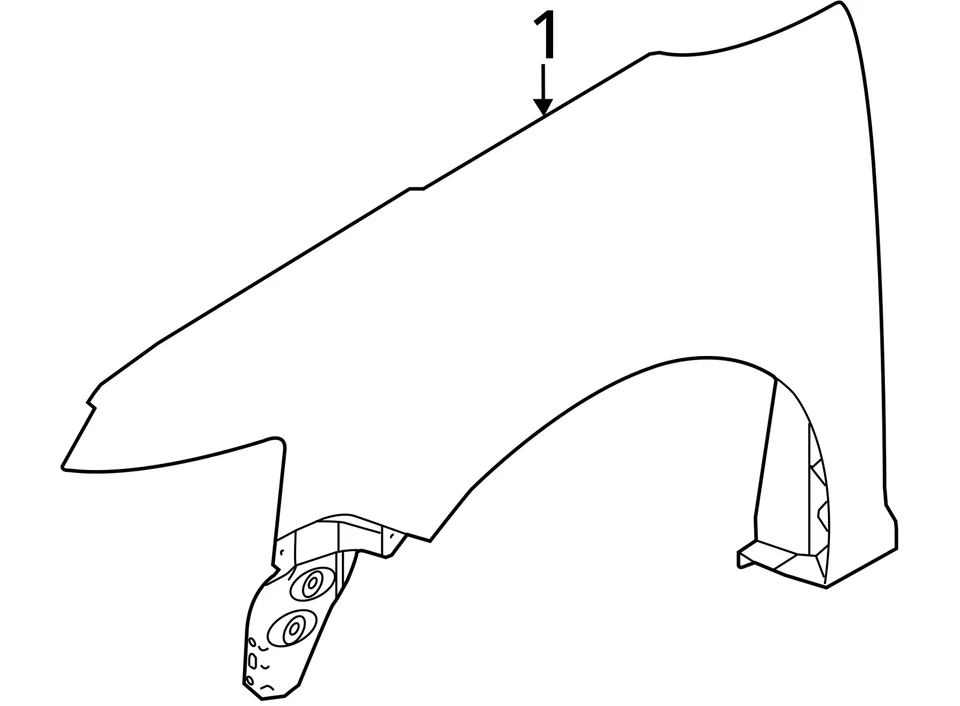 Guardabarros de pasajero Ford Flex TR98G 2009-2019 Foto 3 de 3