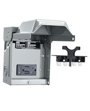 60 Amp Non-Fused AC Disconnect Box with Pull-Out Switch and GFCI Receptacle,
