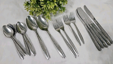 Vtg 21 Pc Lot Superior Stainless USA Petal Lane Floral Flatware Rare *Read