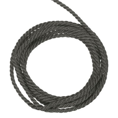 Twisted Cord Trim, 5 Yard 2.5mm 3-Ply Twine Braided Rope, Dark Grey