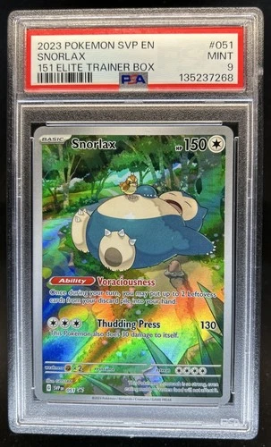 2023 Pokemon SV Black Star Promos Snorlax #051 PSA 9
