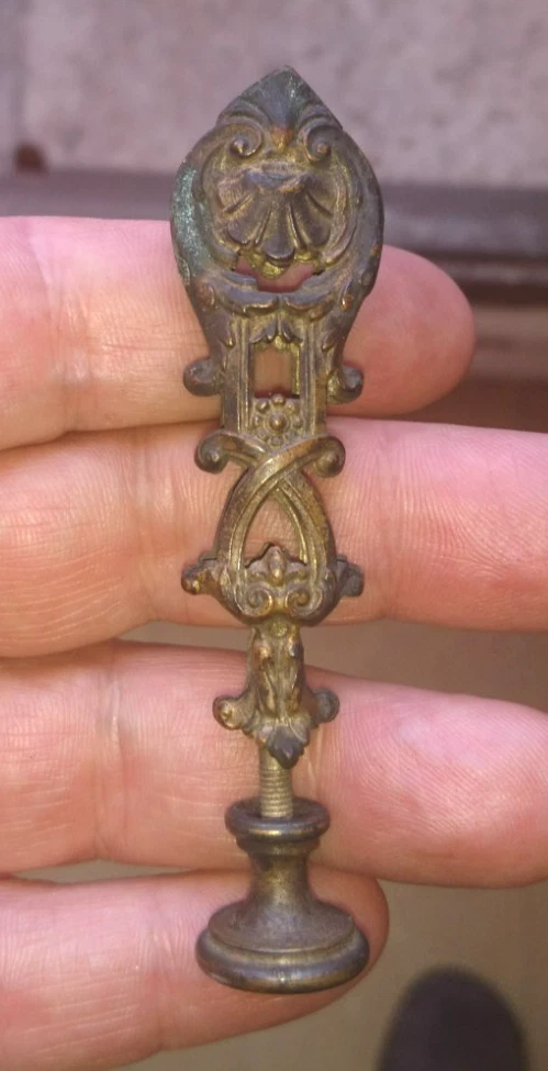 Sceau à Cacheter En Bronze Non Gravé, 19ème Siècle, France