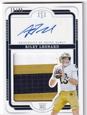 2025 National Treasures RILEY LEONARD Rookie Patch Auto SIlver /39 - Notre Dame