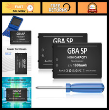 2-Pack 1600mAh High Capacity Rechargeable Lithium-ion Batteries for Gameboy Adva
