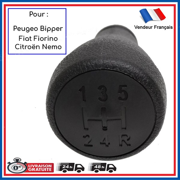 Partsline Pommeau Schalthebel 5-Gang Schwarz CitroËN Fiat Peugeot Bipper-image