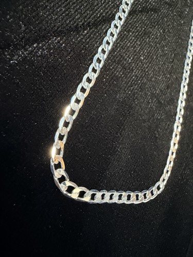 925 Stamped Silver 18in 3MM Cuban Necklace 6g. Brand new