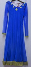 Maxi 634 6030 Blue Anarkali Flared Dress Salwar Kameez Dupatta
