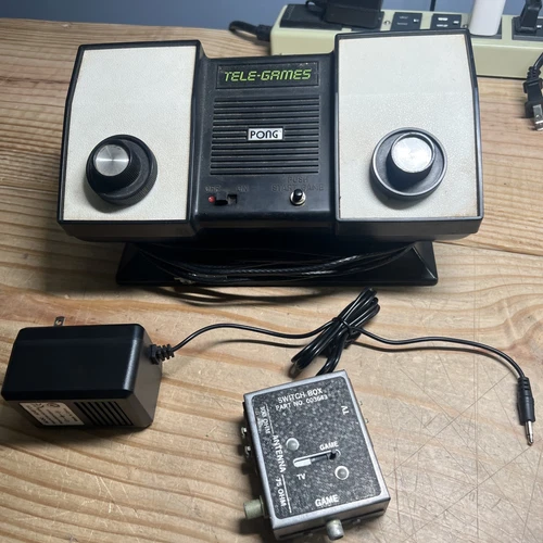 Consola de TV Videojuegos Sears Telejuegos Atari Pong De Colección Piezas o Reparación Sin Probar