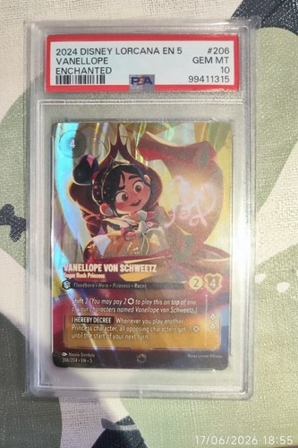 LIMITED POP PSA 10 DISNEY LORCANA EN 5 SHIMMERING SKIES #206 VANELLOPE ENCHANTED