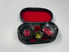 Vintage Petri Aux Lens Set Wide Angle Telephoto Viewfinder 7s 4.5cm w/ Case