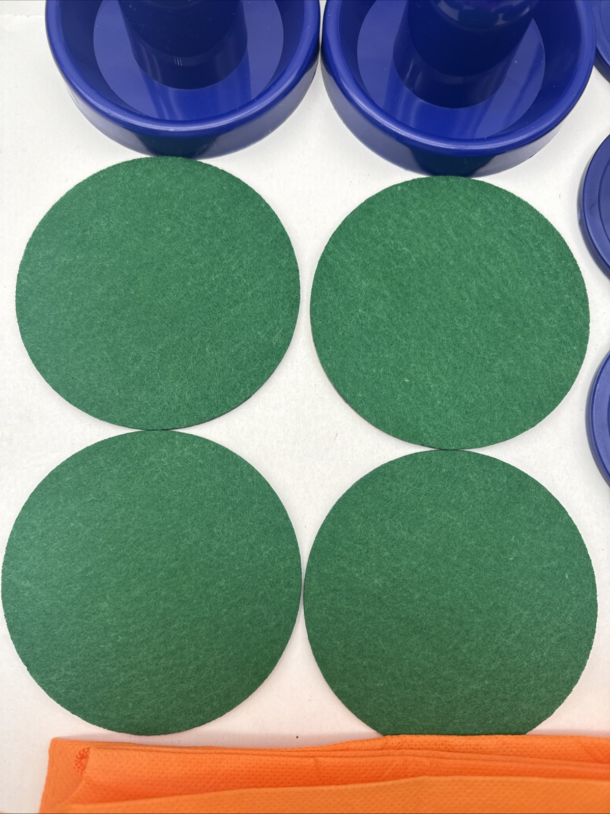 Air Hockey Pushers and Air Hockey Pucks, Goal Handles Paddles Accessories Blue..