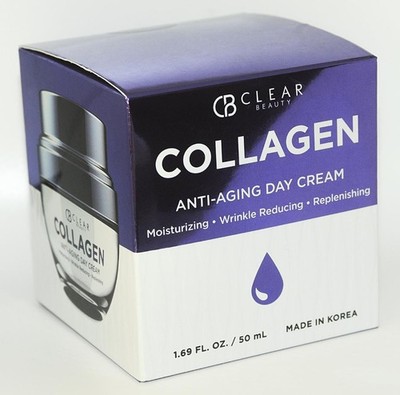 CLEAR Beauty ~ COLLAGEN ANTI-AGING DAY CREAM Moisturizing 1.69 oz *NEW in BOX!