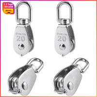 Umlenkrolle 20Mm 304 Edelstahl Riemenscheibe 75Kg Tragkraft 4 StüCk Seilrolle