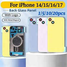 For iPhone14 15 16 17 Back Glass Replacement Big Hole Rear Cover Metal Lot