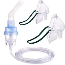 1set Oxygen Mask Disposable Adult Set: Tube, Nebulizer Conduit, Face Shield-1..