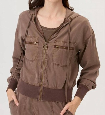 Xcvi karney distressed bomber jacket size M