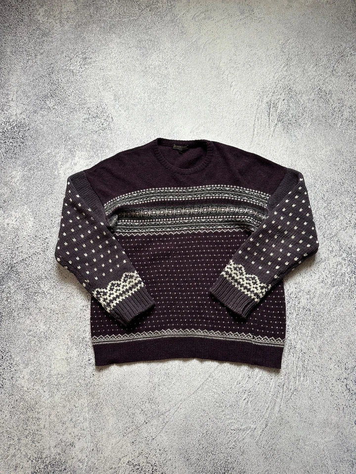 Suéter tejido de lana/cachemira Burberry Prorsum para hombre talla M/L púrpura Foto 2 de 4