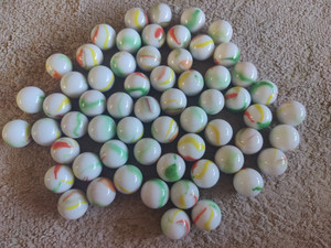 Vintage Shooter MARBLES   *   * Lot of 61, 1" round