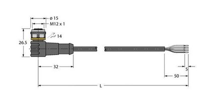 Turck Anschlussleitung WKC4.4T-7/TXL Sensor-Aktor-Kabel 6627932