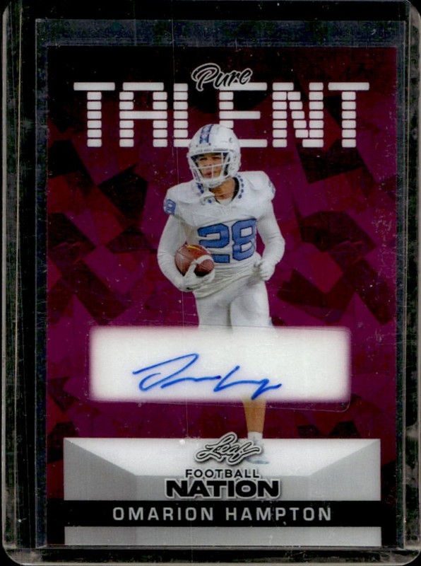 2025 Leaf Trinity Omarion Hampton Pure Talent Auto Autograph Crystal Pink #/6