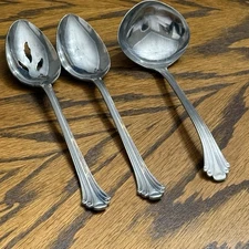 Ekco Seashell Serving Set 3 Piece Stainless Flatware