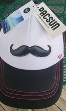 Pac Sun Moustache Ball Cap NWT Mesh Snap Back...