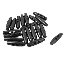  Plastic 2 Holes Scrapbooking Spring Stop Toggle Buttons Lock End 20pcs 