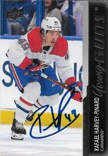Signed Rafael Harvey-Pinard Young Guns  21-22 UD Montreal Canadiens Rookie Card