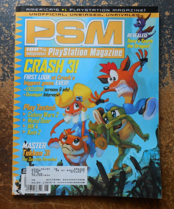 PSM PLAYSTATION MAGAZINE JUNE 1988 VOL 2 ISSUE 10 CRASH 3 COMPLETE WITH INSERTS