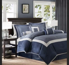 Madison Park 7 Pieces Comforter Set-Deluxe Hotel Collection Luxury Bedding