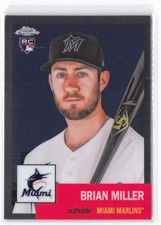 2022 Topps Chrome Platinum Anniversary Brian Miller RC #286 Miami Marlins