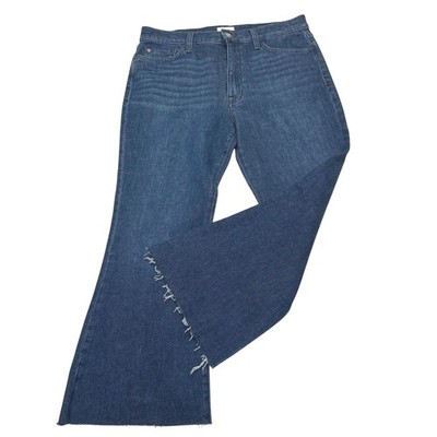 NWOT Hudson Jeans Heidi High Rise Flare Raw Hem Denim Women Size 31