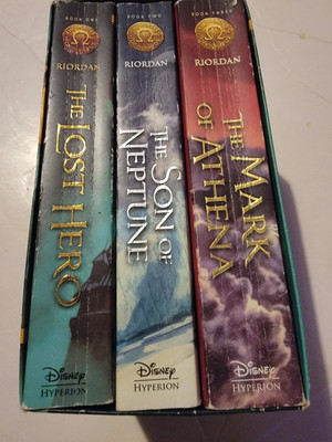Rick Riordan Lot Of 3 Heroes Of Olympus HC Books 1, 2 & 3 Disney Hyperion