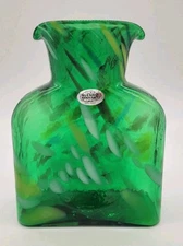 Blenko Special Edition Spring Green w/Frit St. Patrick's Day 384 Water Bottle