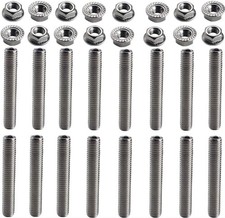 16Pcs Stainless Exhaust Manifold Stud Kit 2 Manifolds for Ford 4.6  5.4 Liter V