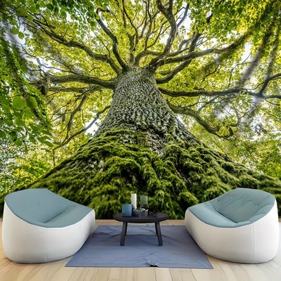 1pc Extra Large Ancient Tree Tapestry - Vibrant HD Printed Polyester Wall Hangin