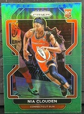 2022 Panini Prizm WNBA #192 Nia Clouden Green Rookie Variation - Connecticut