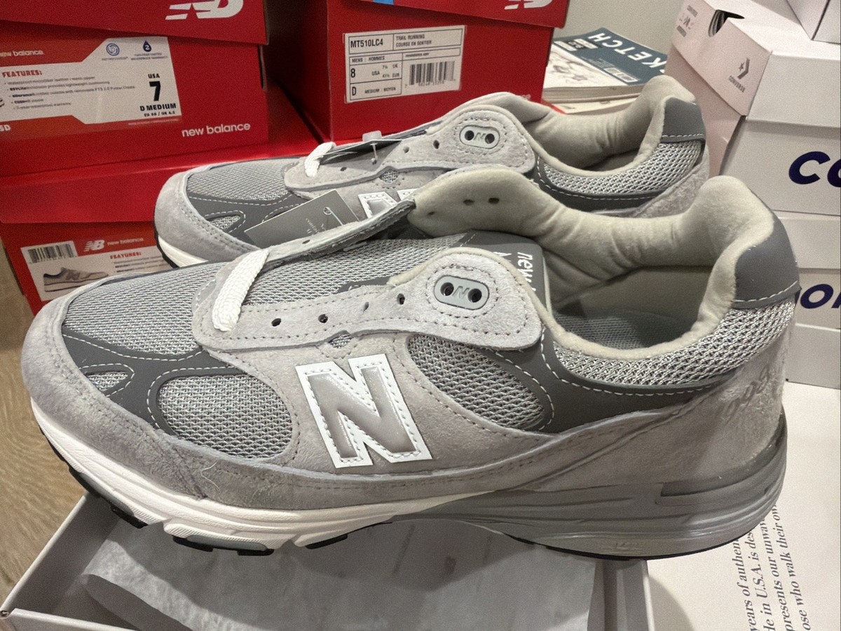 Size 8 - New Balance 993 Gray White | eBay