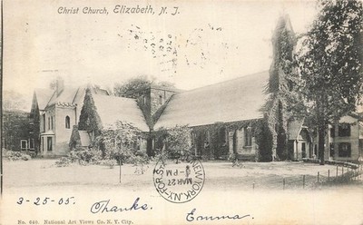 Christus Kirche Elizabeth Nj 1905 Postkarte National Kunst Ansichten Plainfield