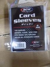 NEW Free Shipping BCW Card Sleeves Penny Sleeves pack of 100 2 5/8 X 3 5/8