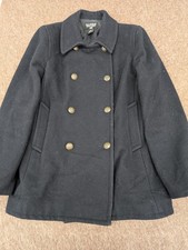 VTG Polo Ralph Lauren Double Breasted Pea Coat Large Wool Made in Hong Kong