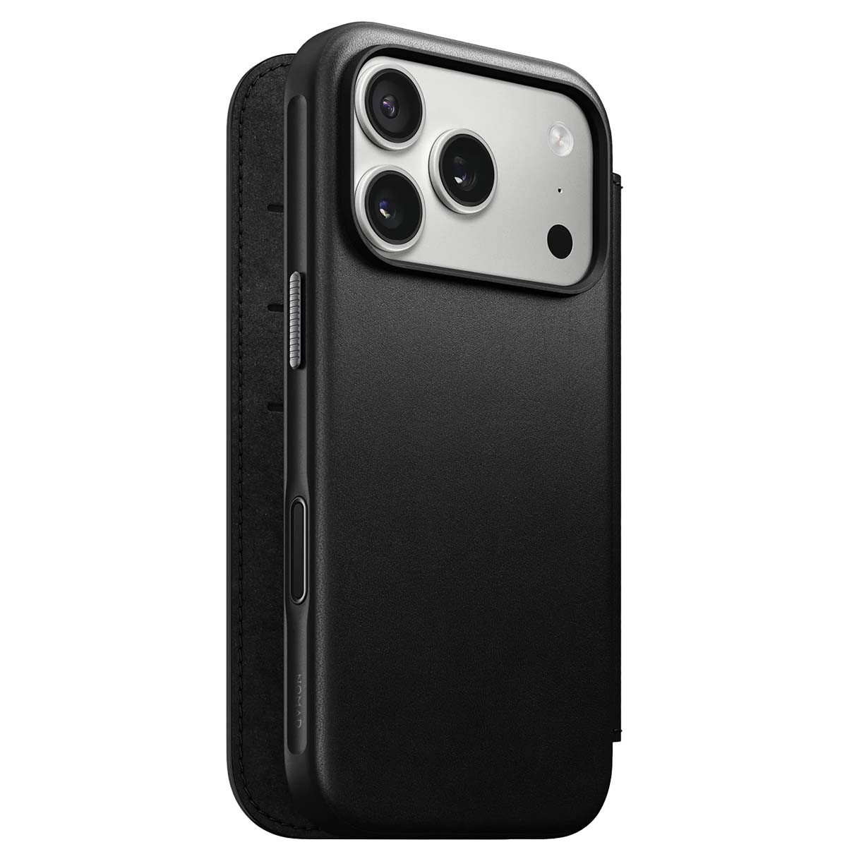 Étui portefeuille Nomad iPhone 17 Pro en cuir résistant pour protéger l'écran