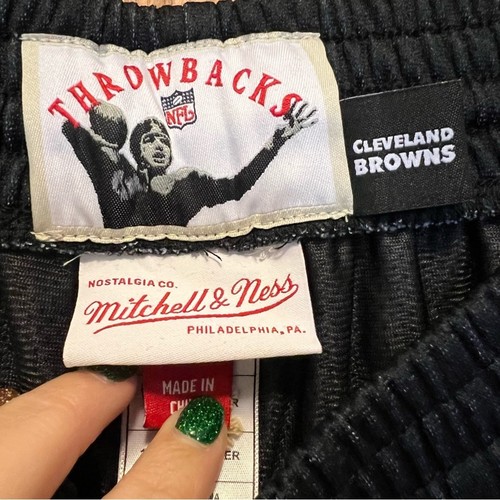 NWT Mitchell & Ness Cleveland Browns Big Face 3.0 Mesh Black Shorts Mens Small - Bild 4 von 8