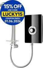 Triton Aspirante Electric Shower 8.5kW Black Gloss 5 Spray Modern ASP08GSBLK