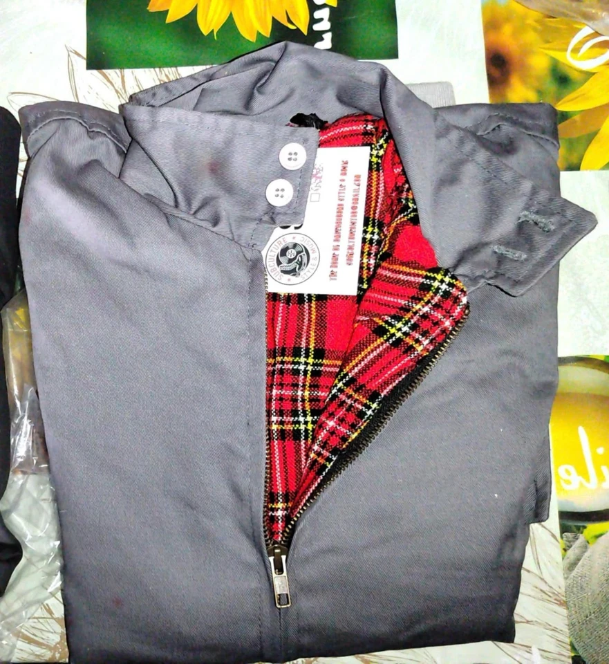 Giacca Harrington jacket - L dark grey skinhead Oi! punk ska mod - Imagen 2 de 4
