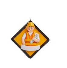 Construction Personalized Christmas Ornament
