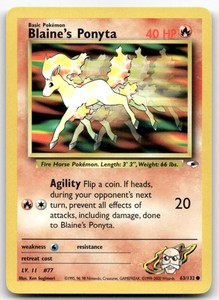 Blaine's Ponyta 63/132 Gym Heroes Common Unlimited